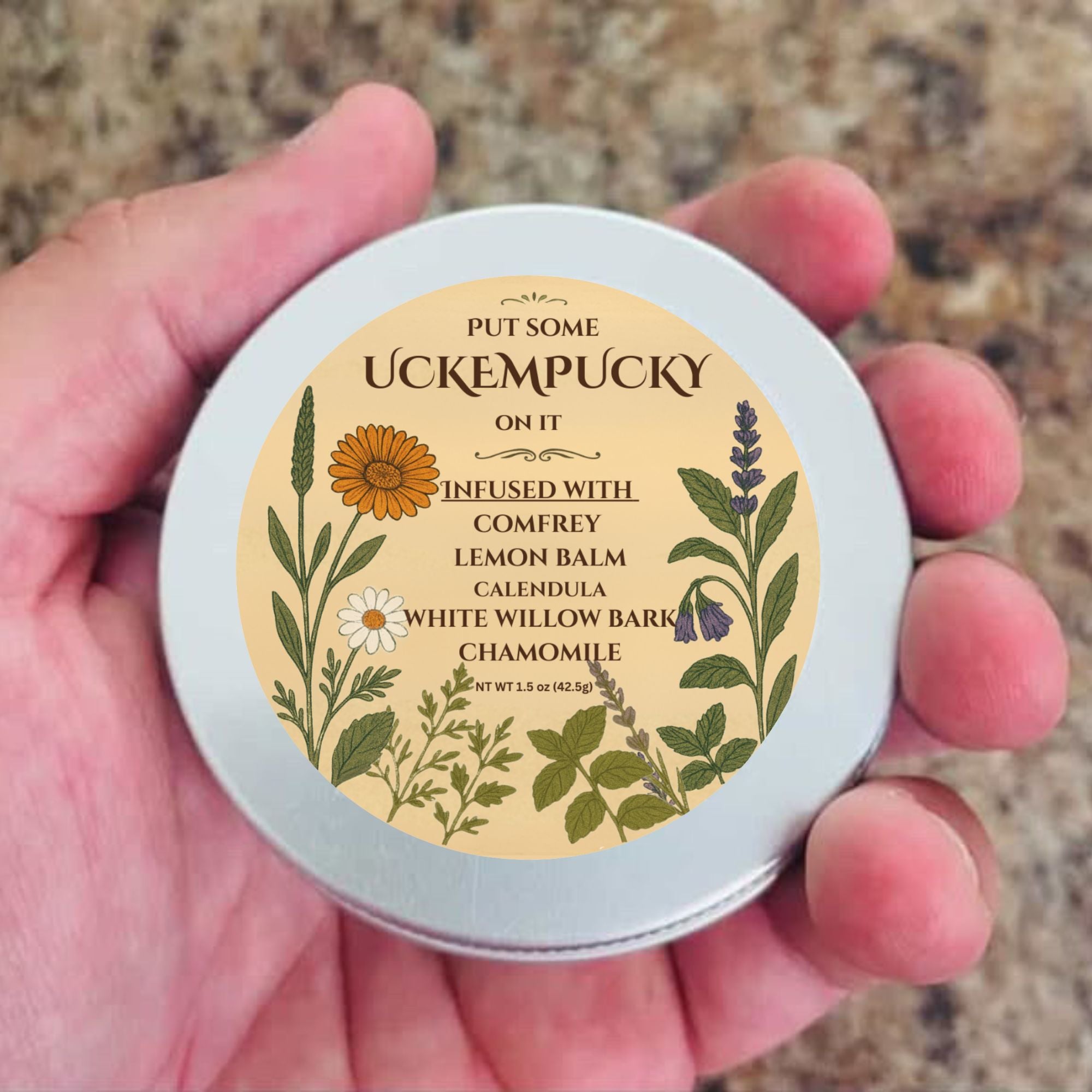 Uckempucky Salve (Herb-infused relief for when your body’s being dramatic.)